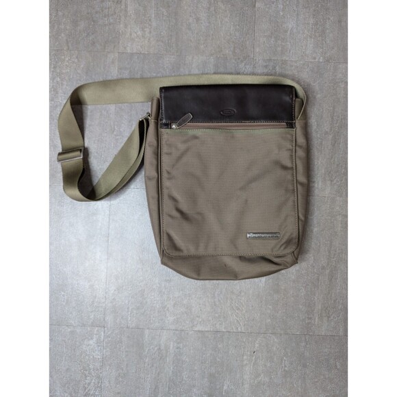 Bric's Other - BRIC'S Bag PININFARINA Messenger Shoulder Olive Green Brown Bag Strap